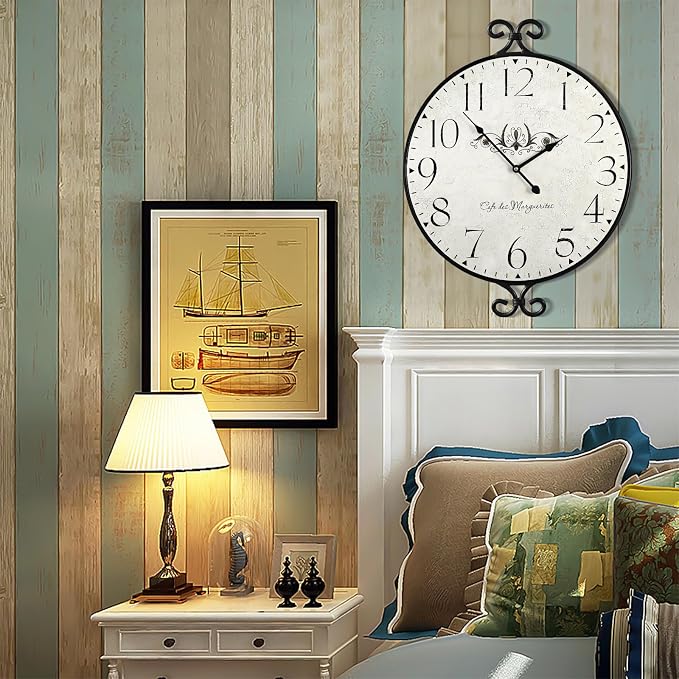 30 Inch Wall Clock for Living Room, Extra Large Farmhouse Wall Clock, Wrought - Image 8
