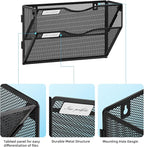 Marbrasse Wall File Holder 2-Tier Hanging Wall File Organizer, Mesh Mail Holder - Image 3