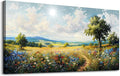 hyidecorart Nature Field Scenery Abstract Painting Framed Wall Art by hyidecorart