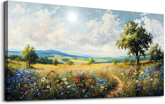 hyidecorart Nature Field Scenery Abstract Painting Large Wall Art by hyidecorart