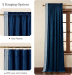 NICETOWN Rod Pocket Embroidered Trim Velvet Curtains, 2 Panels, Elegant Window - Image 6