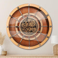 HOIBAI Wall Clock, 27 Inch Moving Gears Clock Large Wall Clock by HOIBAI