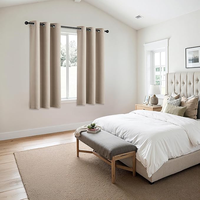 MIULEE Blackout Curtains for Bedroom Living Room 2 Panels, Thermal Insulated - Image 6