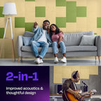Acoustic Panels 12-Pack Soundproof Wall Panels 12"X12"X0.4" Sound Panels High - Image 2