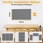 Pegboard Smith Metal Pegboard Panels 12" x 24", 3 Pack Black Wall Mounted Tool - Image 7