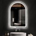 Arched LED Mirror for Bathroom 24"x36"- Frameless Lighted Bathroom Mirror by OUMUSUMIRROR