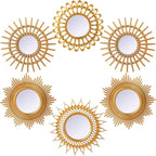 Namalu 6 Pcs Sunburst Mirror for Wall Decor, Small Circle Sun Decorative Mirror - Image 8