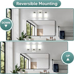 Ascher Bathroom Light Fixtures, 3-Light Vanity Light Over Mirror, Brushed - Image 7