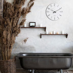 Crosstime Wall Clock White Marble Theme Modern Decorative Waterproof Glass Clock - Image 6