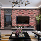10-Pack 52 Sq.Ft 3D Wall Panels Peel and Stick 3D Faux Brick Wallpaper Peel and - Image 2