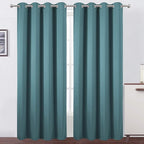 LEMOMO Blackout Curtains 66 x 95 inch/Sea Teal Curtains Set of 2 Panels/Thermal by Lemomo