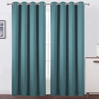 LEMOMO Sea Teal Thermal Blackout Curtains/52 x 108 Inch/Set of 2 Panels Room by Lemomo