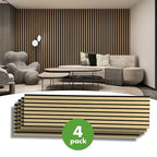 Art3d 4-Pack 12" x 93" Soundproof Wood Slat Panels, 31 sq.ft Acoustic Wall - Image 2