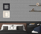 Modern Peel and Stick Wallpaper Black and White Mosaic Checkered Contact Paper - Image 6