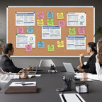 Large Cork Bulletin Board 96" X 48", Wall Mounted Notice Pin Board - Image 7