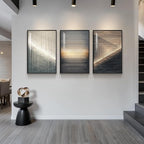 Large Framed Black and Gold Modern Luxury Abstract Wall Art - Image 4