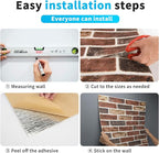 Art3d 20-Pack 105 Sq.Ft Faux Brick 3D Wall Panels Peel and Stick in Red Brown - Image 7