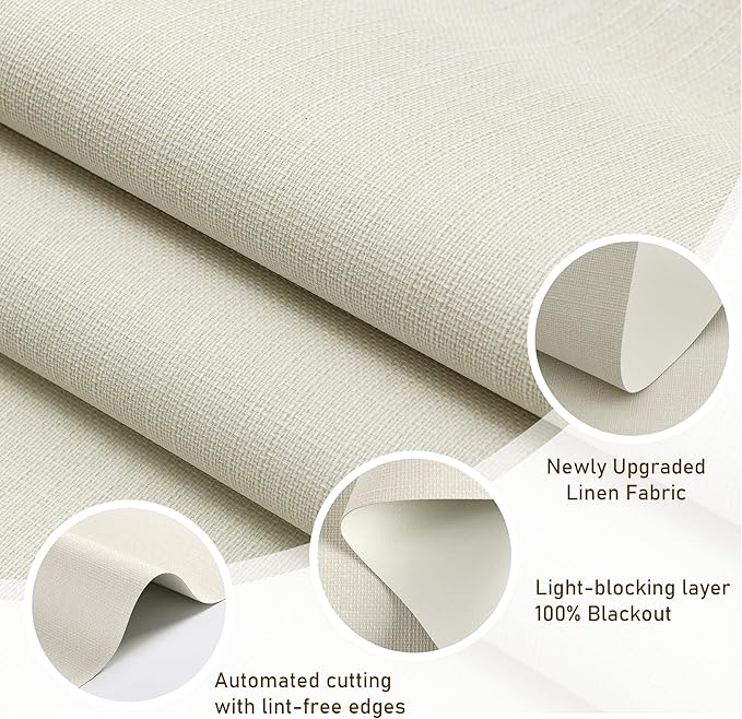 AOSKY Linen Roller Blinds Shades - Image 2