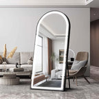 FENNIO Full Length Mirror with Lights, Free Standing Lighted Floor Mirror - Image 2