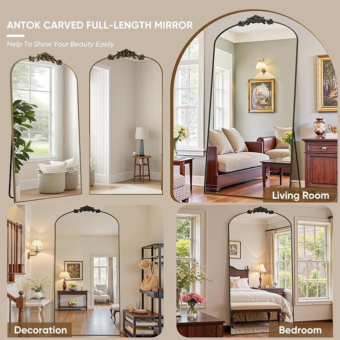 Antok Arched Full Length Mirror, Full Body Mirrors - Image 6