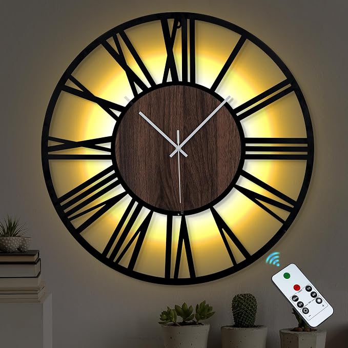 LEIKE 24'' Lighted Wall Clock by LEIKEWALLCLOCK
