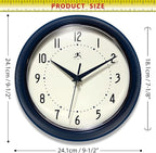 Infinity Instruments Retro 9.5 Inch Round Indoor Wall Clock - Image 7