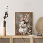 Framed Vintage Easter Bunny Wall Art, Cottage Farmhouse Animal Artwork - Image 2