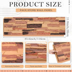 2 Pack Faux Stone Panels Interior 45.6''l x 11.8''h x 0.98''d Faux Siding - Image 2