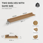 Boswillon 35.3 Inches Long Floating Shelves, 2 Set Rustic Wall Shelf - Image 3