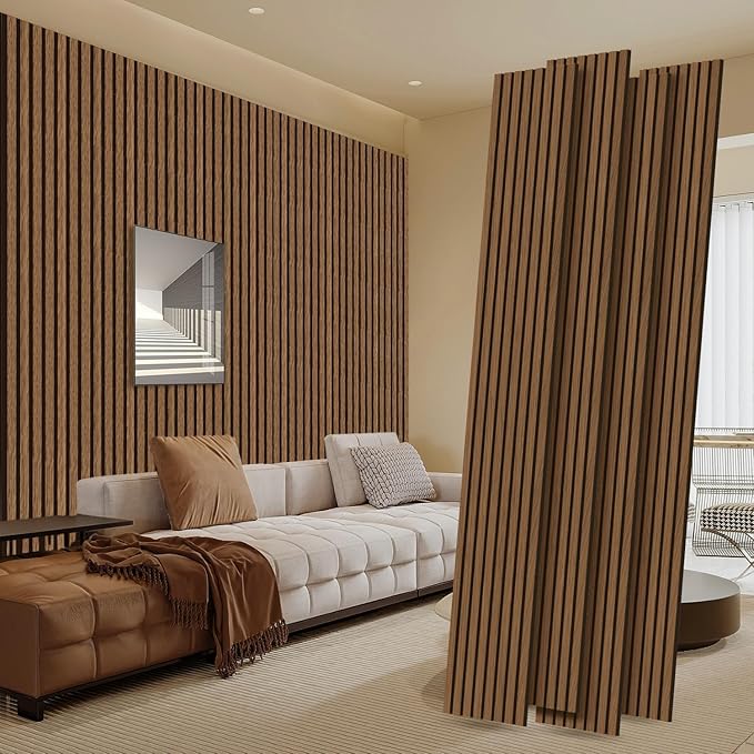 RITOLLO 4 Pack Wood Panels for Wall, 90.55"×12.6" Wood Slat Acoustic Panels for by Ritollo