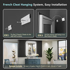24x30 LED Bathroom Mirror with Lights, Backlit and Front Lit Anti-Fog Lighted - Image 9