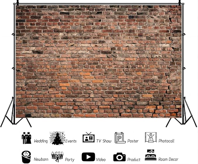 YYNXSY 6X4FT Large Fabric Brick Background - Image 5
