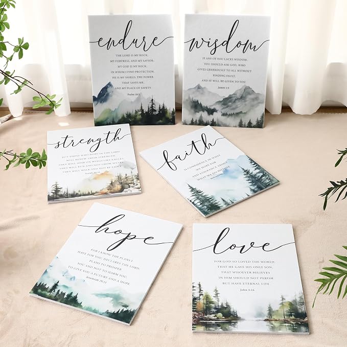 Sacubee 6 Pack Acoustic Christian Art Panels 12" x 16" Faith Hope Love - Image 4