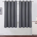 LEMOMO Grey Blackout Curtains 66 x 63 Inch Length/Set of 2 Curtain by Lemomo