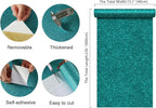 CHIHUT Teal Blue Glitter Wallpaper Stick and Peel - Image 8