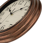 Foxtop Vintage Copper Wall Clock 12 Inch Silent Non Ticking Battery Operated - Image 6
