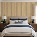 VEELIKE Tan Birch Slat Wall Panels Peel and Stick 3D Wood Grain Wall Panel - Image 4