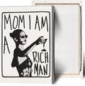Mom I Am A Rich Man Aesthetic Retro Music Goblet Poster Feminist canvas Wall by Liyark