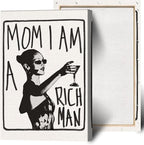 Mom I Am A Rich Man Aesthetic Retro Music Goblet Poster Feminist canvas Wall by Liyark