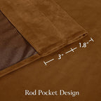 NICETOWN Velvet Curtains 96 inch Long 2 Panels - Image 4