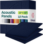 Acoustic Panels 12-Pack Soundproof Wall Panels 12"x12"x0.4" Decorative Sound by EkkogoAcousticPanels