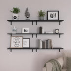 WOPITUES Wood Floating Shelves Set of 6, 24 inch Long Floating Shelves - Image 6