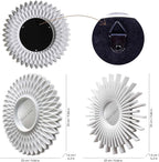 BONNYCO Wall Mirrors Pack of 3, Round White Mirrors - Image 4