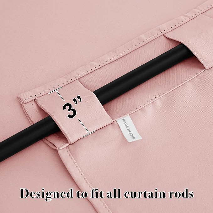 RYB HOME Blackout Curtains for Living Room, Privacy Thermal Insulating Window - Image 5