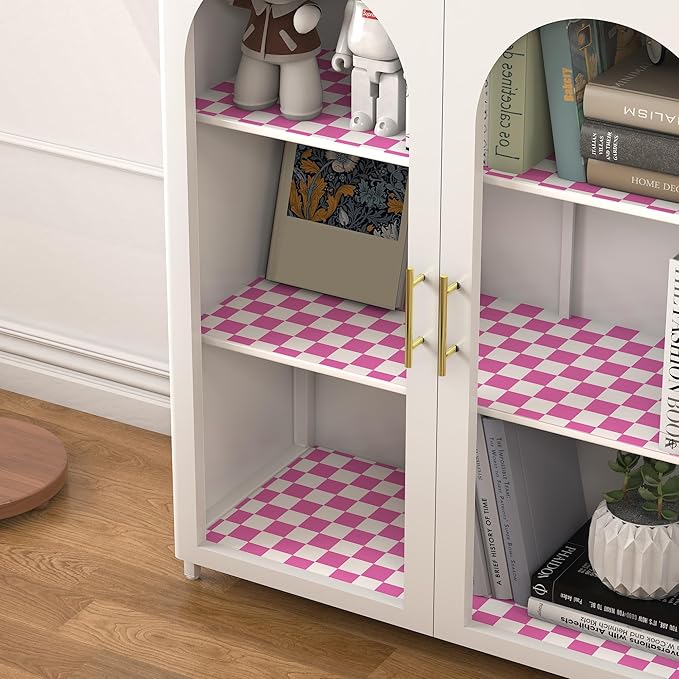 Modern Peel and Stick Wallpaper Pink and White Mosaic Checkered Contact Paper - Image 5
