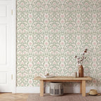 YXTII 590.5" × 17.3" Floral Wallpaper Peel and Stick Pink and Green Wallpaper - Image 4