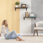 RICHER HOUSE Floating Shelves for Décor, Rustic Wood Wall Shelves for Bedroom - Image 7