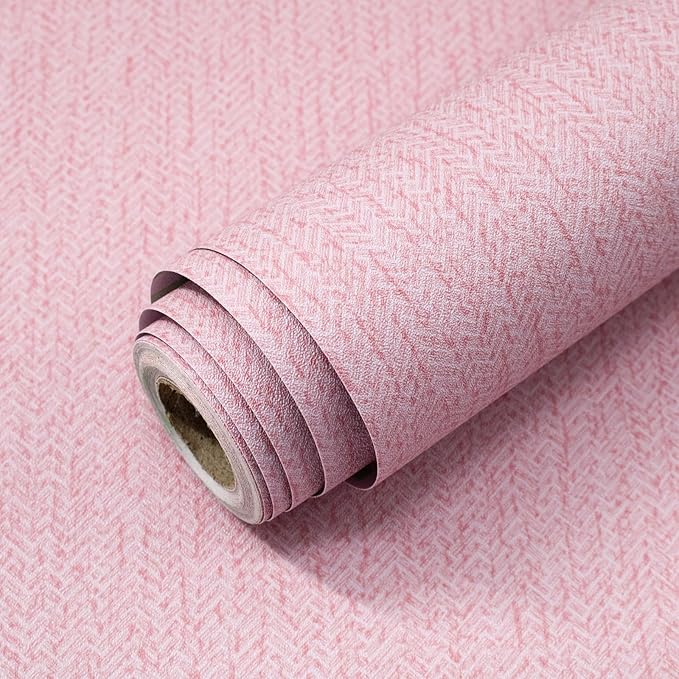 Pink Peel and Stick Wallpaper Fabric Contact Paper 15.7inchx 196.8inch Vintage by lenify