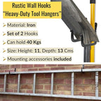 Unique Hand Crafted Pair of 2 Wall Hooks. Real Heavy Duty 50kgs Tested Wall - Image 2