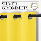 NICETOWN Bright Yellow Curtains 90" Long - Image 3